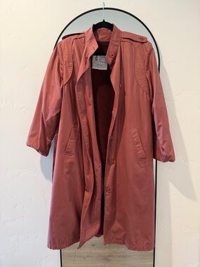 London Fog Rose-Mauve Trench with Cozy Liner